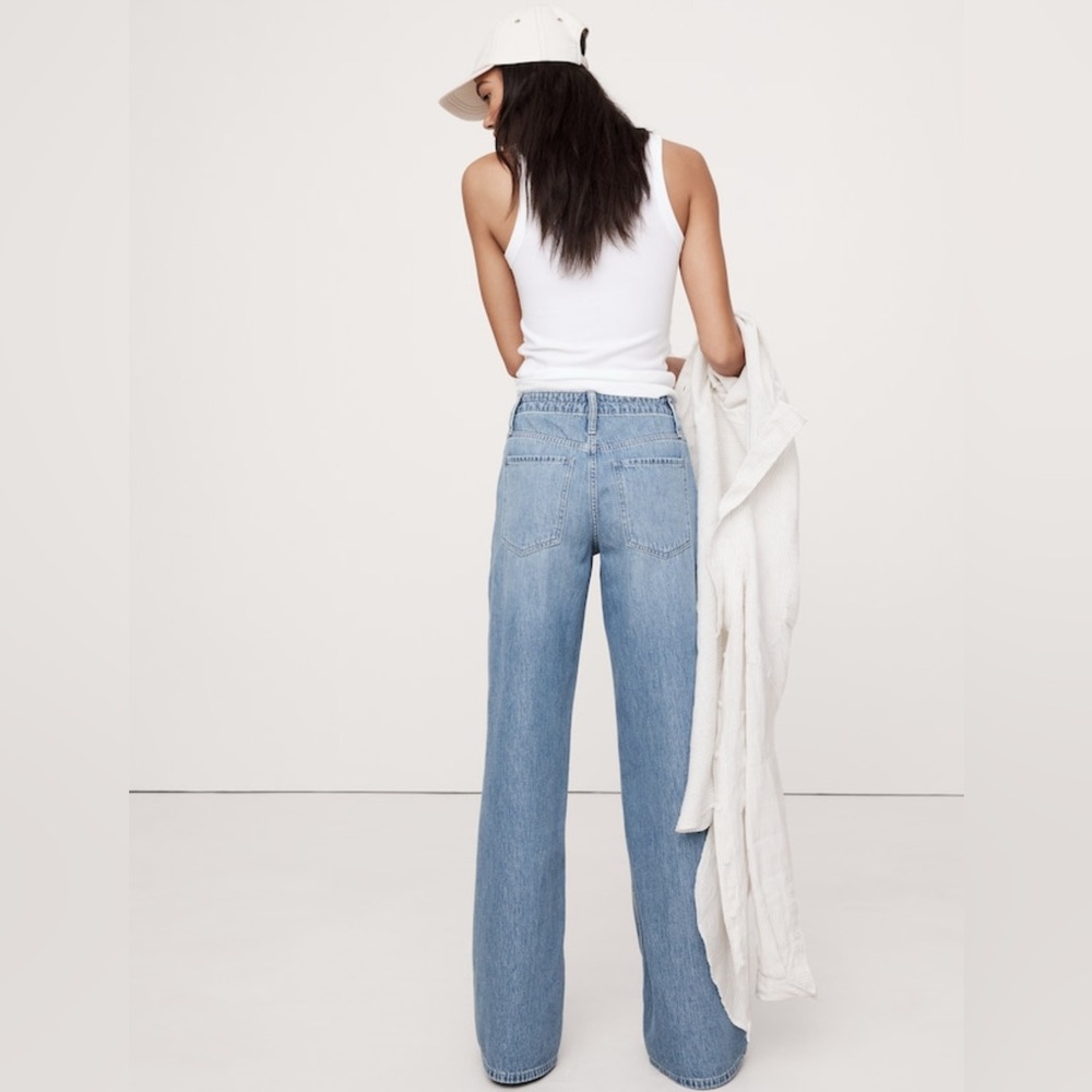 Banana Republic MID-RISE WIDE-LEG DRAWSTRING JEAN - Picture 3 of 7